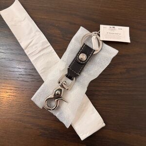 Coach Trigger Snap Key Ring Key Fob Vintage NWT Unisex Black